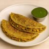 2 Bathua Moong Dal Chilla with Aloo Bharta Filling