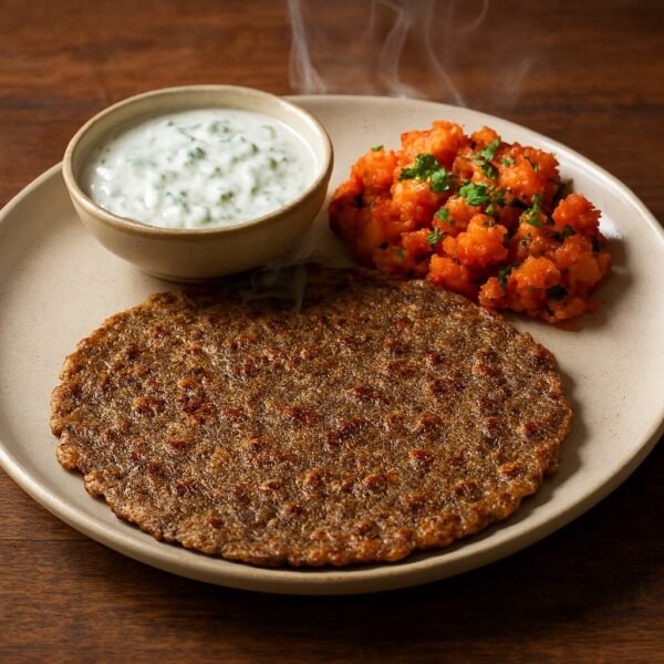 Kuttu ka Chilla with Kheera Raita